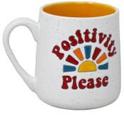 Wholesale - 22oz YELLOW POSITIVITY PLEASE RAINBOW MUG, UPC: 840104923061